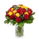 Bouquetof roses with alstromeria